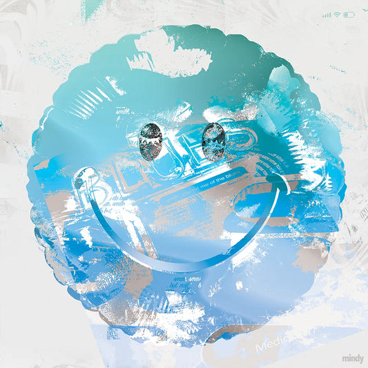 bleu (better with time) [metal wall art]