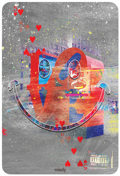 five of smiles [metal art print]