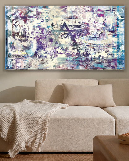 flag of israel [metal wall art]