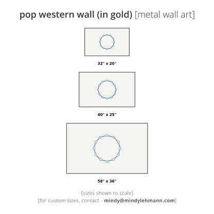 pop western wall (in gold) [metal wall art]