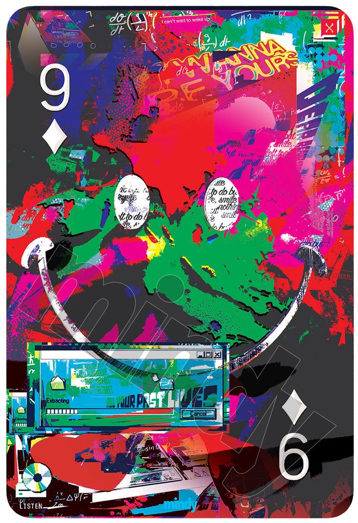 nine of smiles [metal art print]