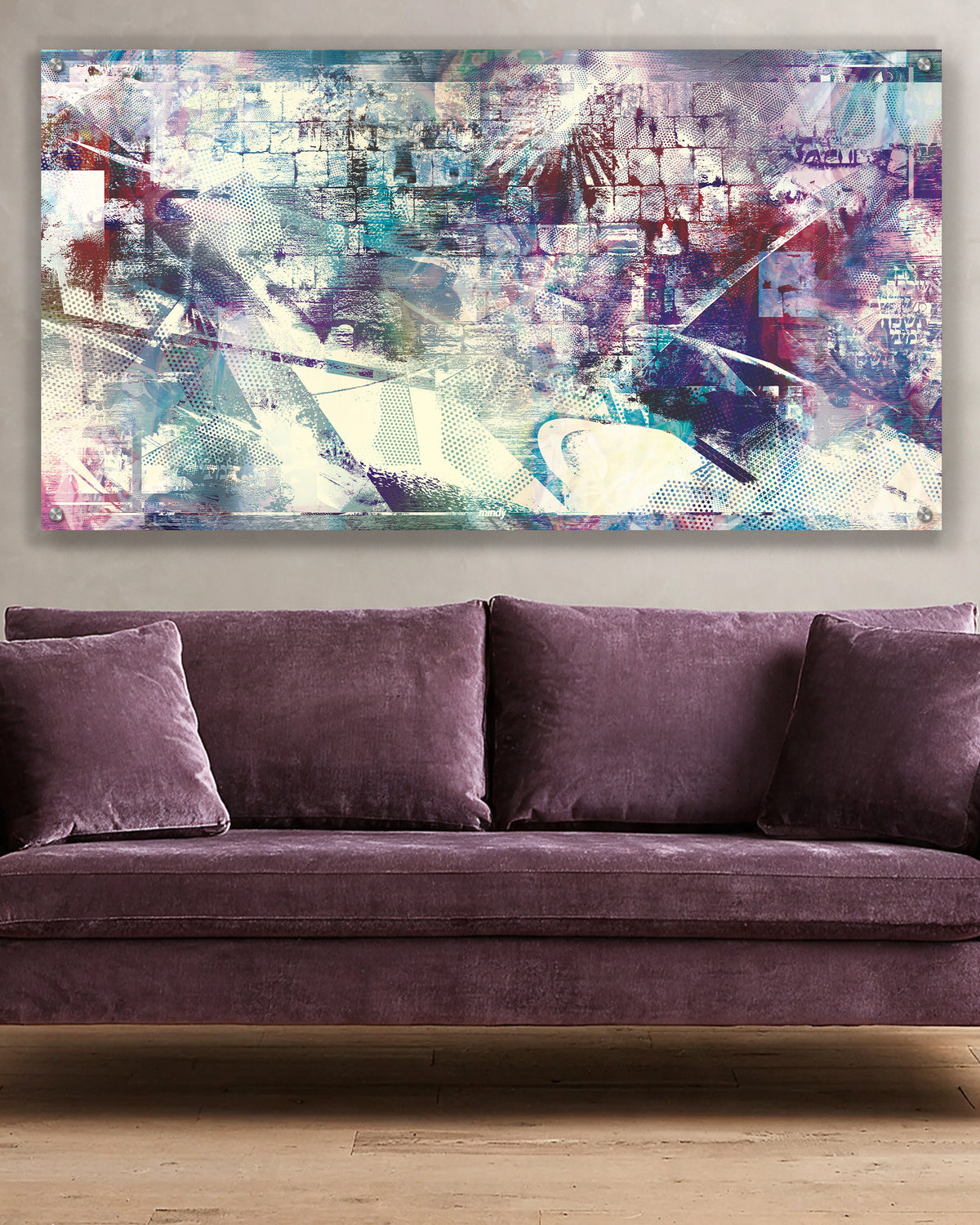 pop western wall (in blue) [metal wall art]