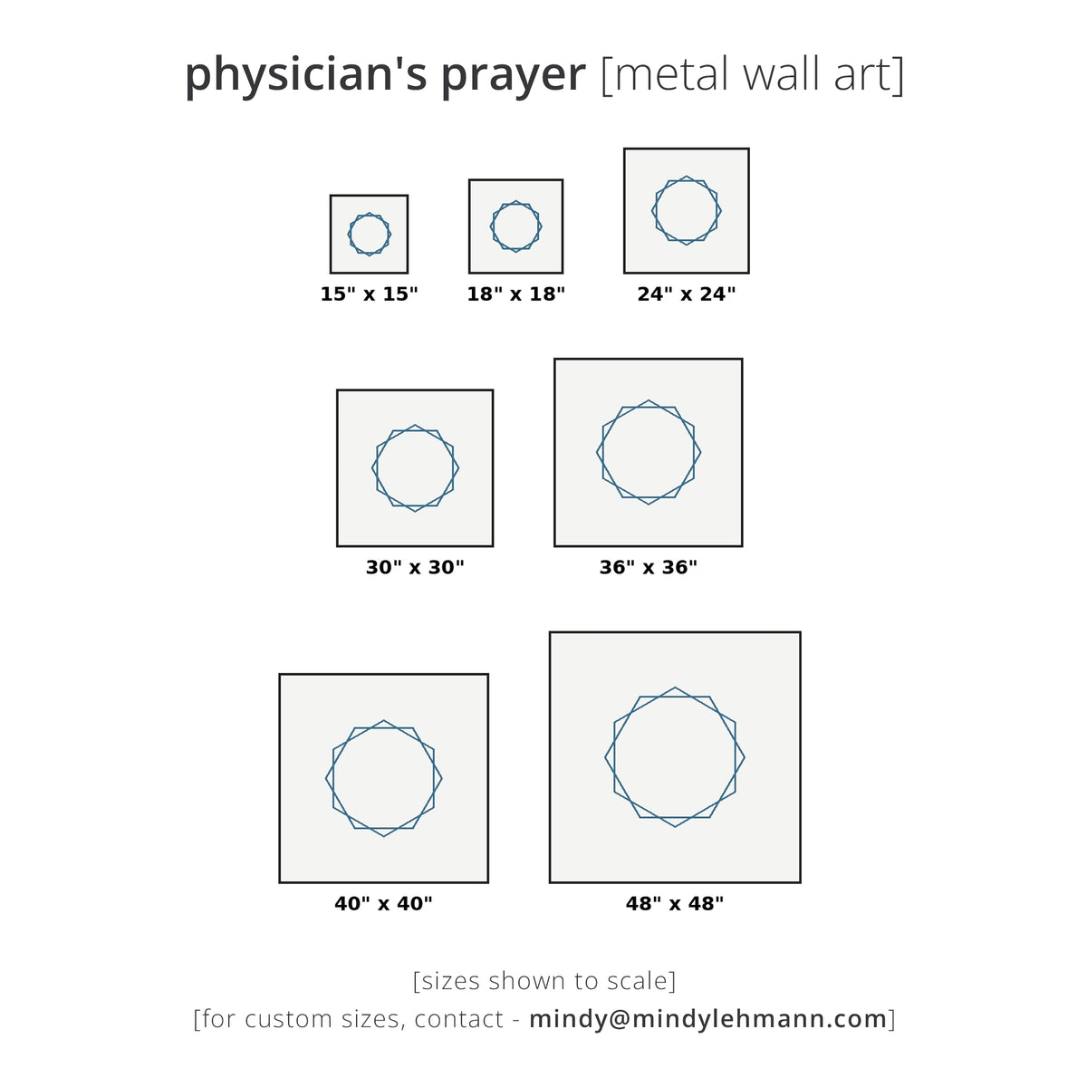 physician's prayer [metal wall art]