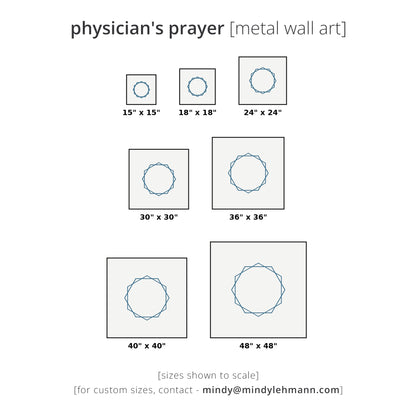 physician's prayer [metal wall art]