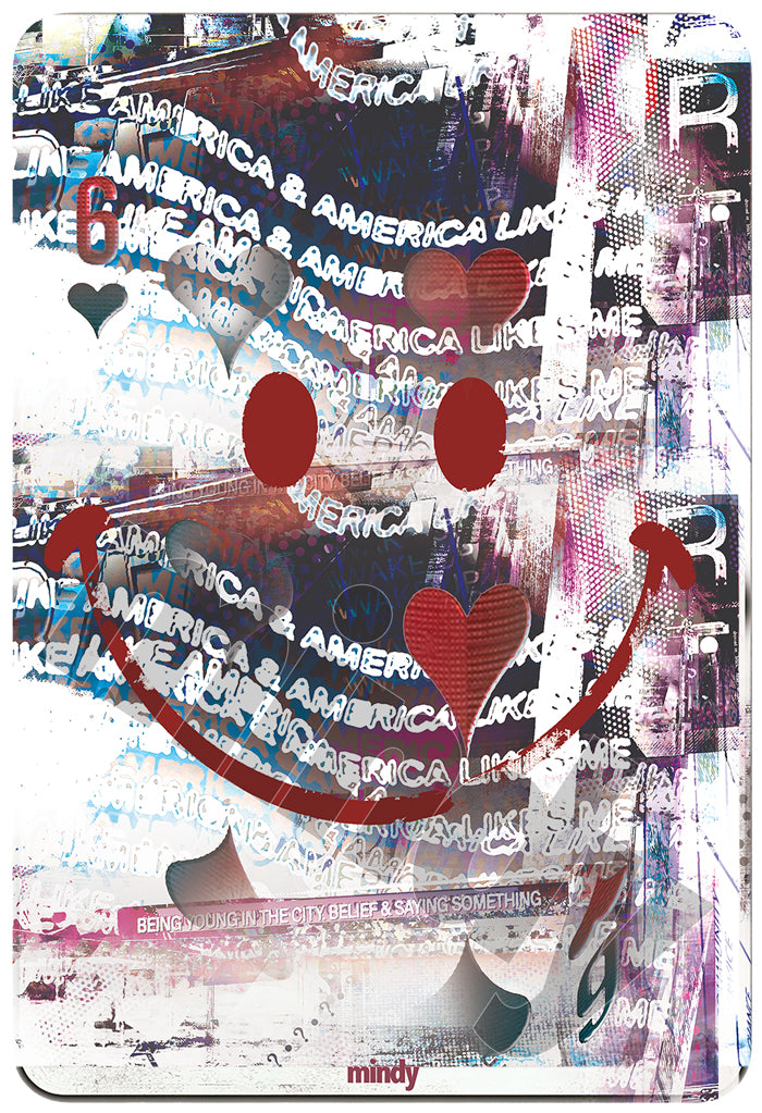 six of smiles [metal art print]