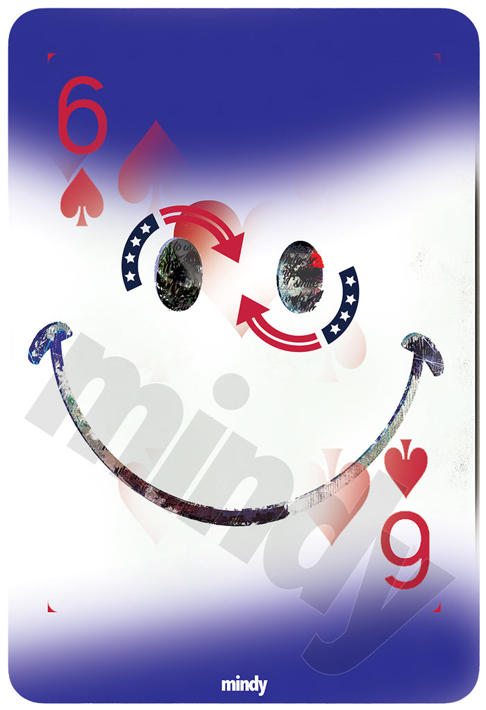 six of smiles [metal art print]