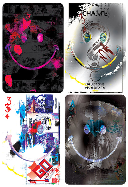 three of smiles [metal art print]