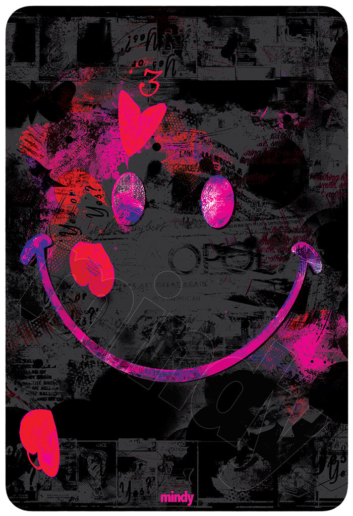 three of smiles [metal art print]